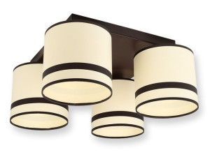 Lampa sufitowa plafon żyrandol 4 abażury walec