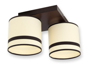 Lampa sufitowa plafon żyrandol 2 abażury walec
