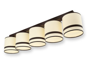 Lampa sufitowa plafon żyrandol 5 abażurów walec