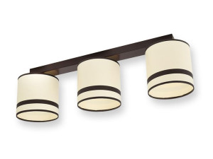 Lampa sufitowa plafon żyrandol 3 abażury walec