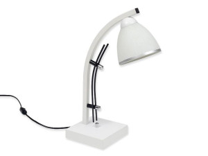 Lampa stołowa Zuza biało czarna 1 klosz kubek 946bck