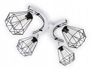 Lampa sufitowa Zuza 4x klosz druciak 944-d