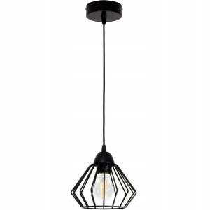 Lampa sufitowa Kali 1 klosz druciany z regulacją na kablu 1311k