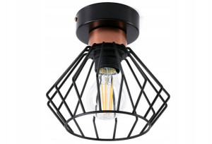 Lampa sufitowa Rega 1 klosz druciany loft 1301