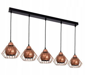 Lampa sufitowa Gama 5 kloszy drucianych 3w1 loft 1405k