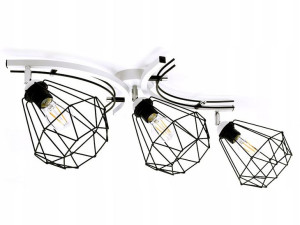 Lampa sufitowa Zuza 3x klosz druciak 943-d