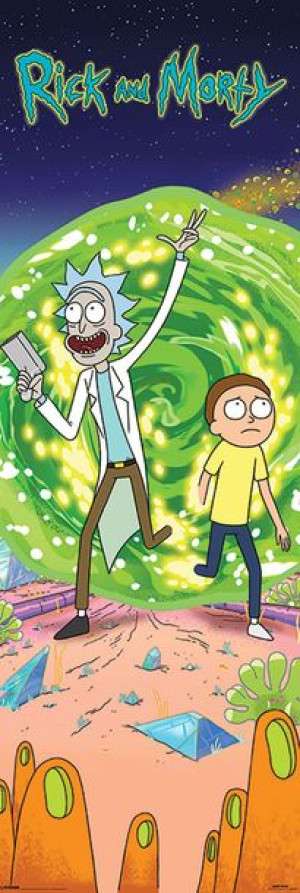 Rick and Morty Portal - plakat 53x158 cm