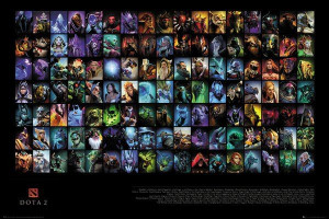 DOTA 2 Postacie - plakat 91,5x61 cm