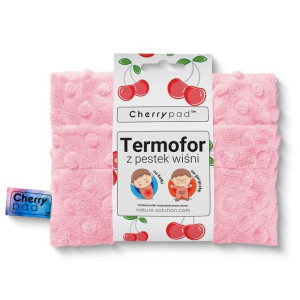 Termofor z Pestek Wiśni Cherrypad™ - Minky Jasny Róż