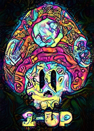 PsychoSkulls, 1UP, Mario Nintendo - plakat 29,7x42 cm