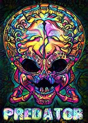 PsychoSkull, Predator, Alien Obcy - plakat 40x50 cm