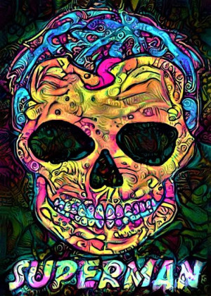 PsychoSkulls, Superman, DC Comics - plakat 21x29,7 cm