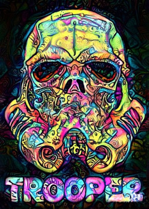 PsychoSkulls, Stormtrooper, Star Wars Gwiezdne Wojny - plakat 70x100 cm