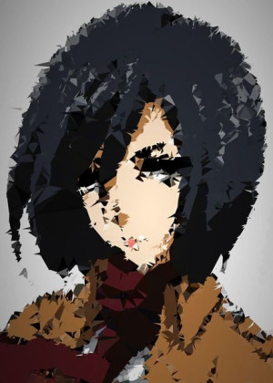 POLYamory - Mikasa, Attack on Titan Atak Tytanów - plakat 40x50 cm