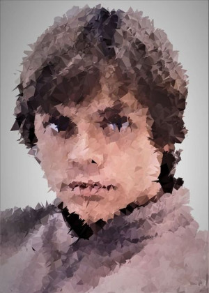 POLYamory - Luke Skywalker, Gwiezdne Wojny Star Wars - plakat 60x80 cm