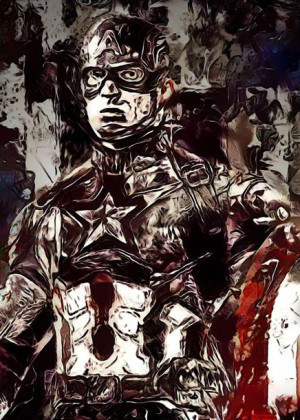 Legends of Bedlam - Kapitan Ameryka, Marvel - plakat 50x70 cm