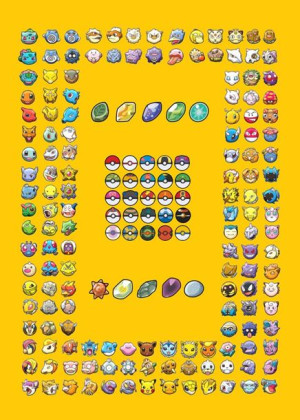 Pokemon - The First Generation - plakat 50x70 cm
