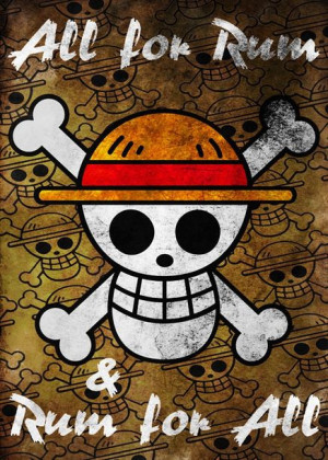 One Piece - All for Rum Rum for All - plakat 40x60 cm