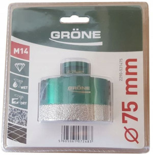 GRONE Otwornica diamentowa 75mm M14