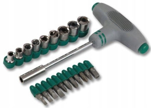 STALCO WKRĘTAK TYPU T 21 elementów S-12321