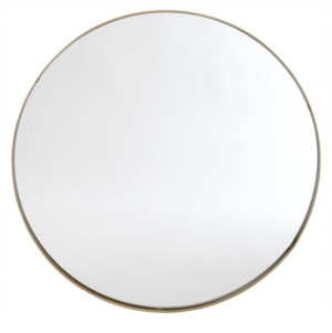 Lustro okrągłe ścienne w złotej ramie loft 70 cm MARSTAL GOLD Jysk