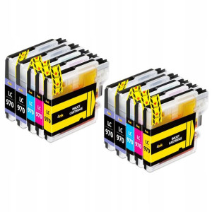 10x Tusz Lc-970 Do Brother Mfc-845cw 3360c 5460cn
