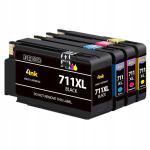 4x Tusz 711 Xl Do Hp T120 T125 T130 T520 T525 T530