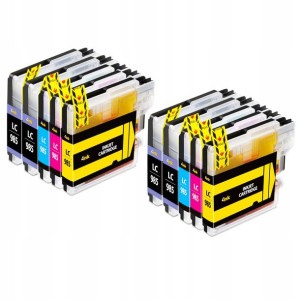 10x Tusz Lc985 Xl Do Brother Dcp-j125 Dcp-j140w