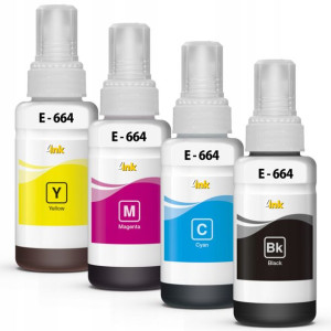 4x Tusz 664 Do Epson Ecotank Its L3050 L3060 L3070