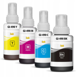 4x Tusz Gi-490 Xl Do Canon G1400 G2400 G3300 G3400