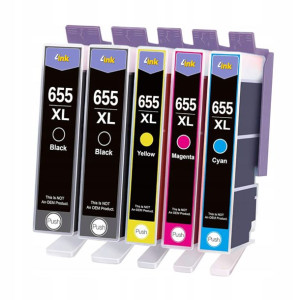5x Tusz Do Hp 655 Deskjet Advantage 3525 4615 5525