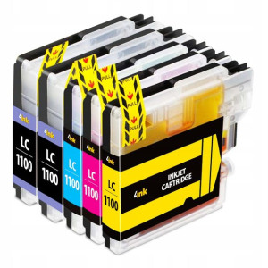 5x Tusz Lc-1100 Xl Do Brother Dcp-395cn Dcp-585cw