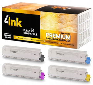 4x Toner Do Oki C5500 C5800 C5800dn C5800n Cmyk