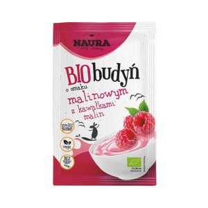 Budyń o smaku malinowym BIO 38 g Naura