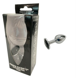 Plug-Diamond King Butt Plug - Metal Small Black