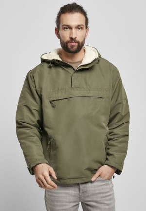 Zimowa Kurtka Windbreaker Sherpa Olive