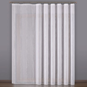 Firanka biała fantazyjna z ołowianką 018234 wys. 290 cm.