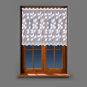 Firanka biała żakardowa po całości 023083 wys. 100 cm.