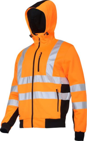 Bluza ostrzegawcza z kapturem pom-czarna, "3xl", ce, lahti