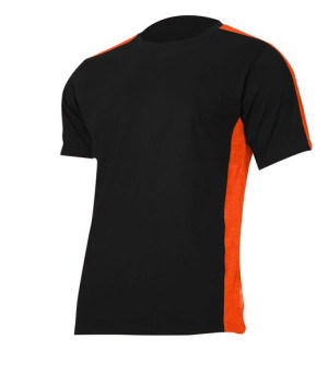 Koszulka t-shirt 180g/m2, czarno-pomarańcz., "3xl", ce,lahti