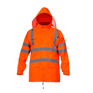 Kurtka ostrzeg. przeciwdeszcz., pomarańcz., "2xl", ce, lahti