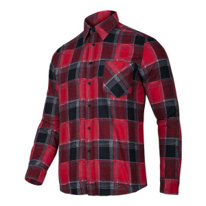 Koszula flanelowa w kratę, czerwona, H:188-194, C:116-120, 2XL