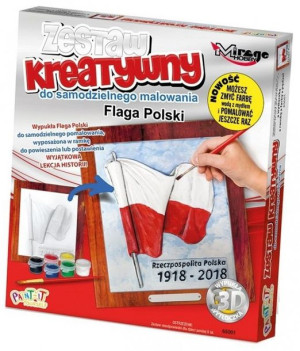 POLSKA - Wypukła Malowanka Seria POLSKA - FLAGA POLSKI