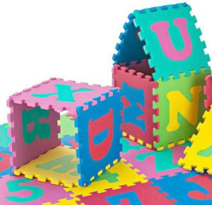 ZA301 Puzzle piankowe duże 36 elementów
