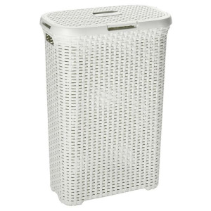 Kosz na bieliznę Curver Natural Style 40L kremowy