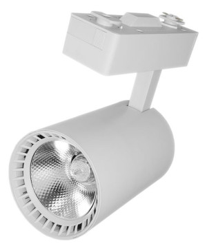 Lampa sklepowa led reflektor szynowy jednofazowy biały 30w 2250 lm światło