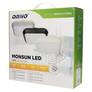 Plafon MONSUN LED 15W, biały