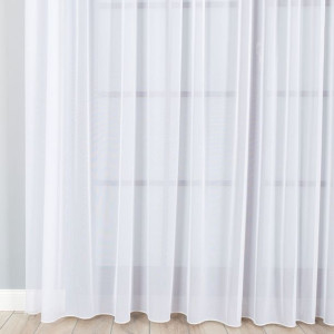 Firanka biała fantazyjna z ołowianką 000150 wys.320 cm.