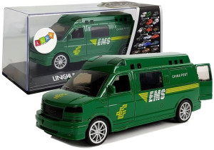 Auto Pojazd EMS  Zielony z Napędem Dźwięk i Światła