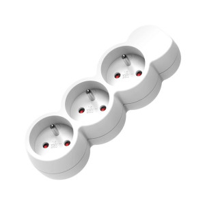 Przedłużacz 3-krotny 2P+Z, 1,5m H05VV-F 3x1,0mm? , Imax 10A, biały
